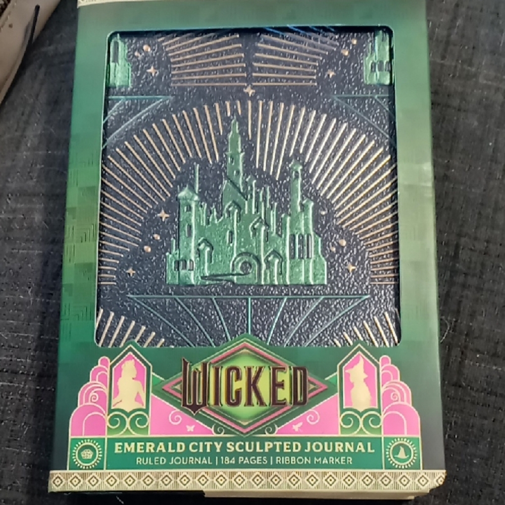 Wicked Emerald City Sculpted Journal - Green and Gold